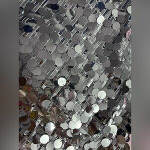 Elegant Silver Sequin Midi Dress